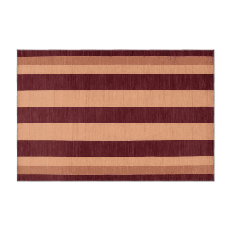 Checkered Red Indoor and Outdoor Area Rug, Rectangle 9' x 12'