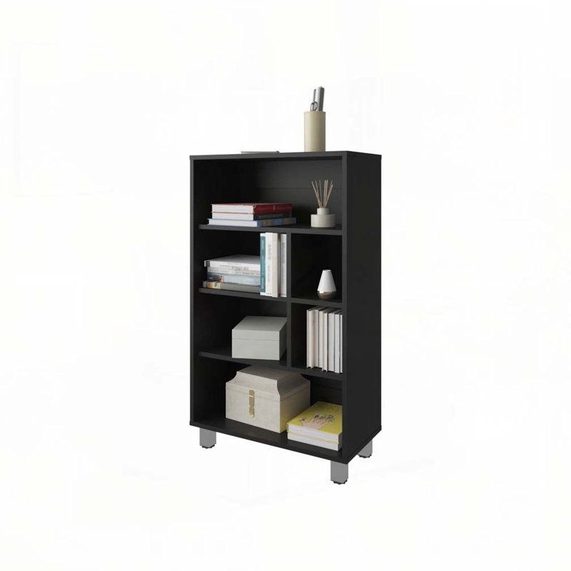 Bibliothèque noire avec six tablettes, Noir