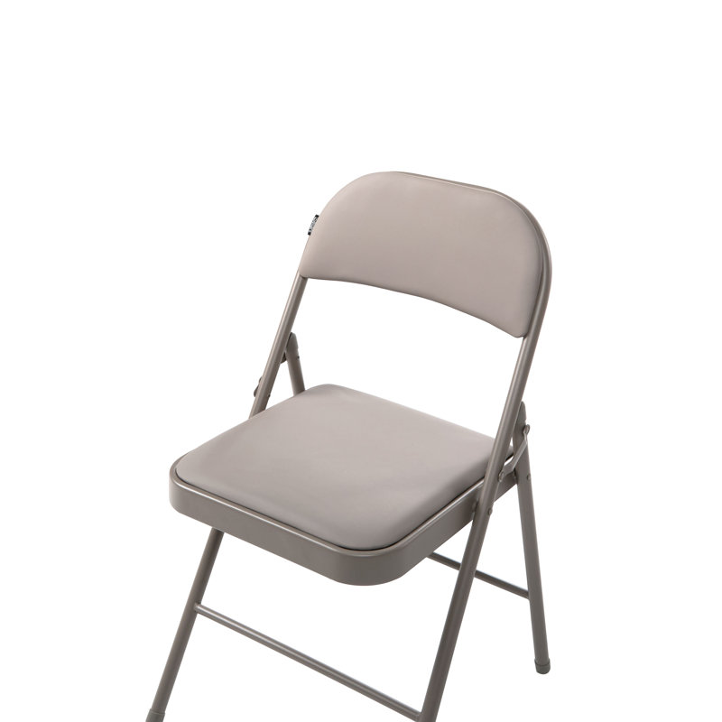 Side Chair Folding Chair Set, Taupe, Taupe