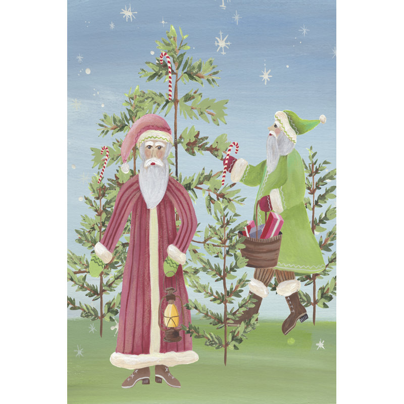 Folksy Father Christmas I by Regina Moore - Wrapped Canvas Painting, 76cm H x 51cm W