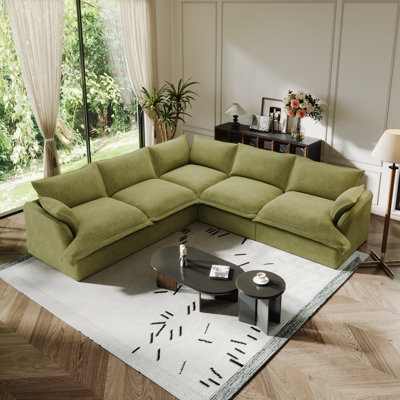 Canapé modulaire en lin mélangé Linen Blend, canapé convertible rembourré Cloud