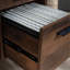 Bureau d'ordinateur, finition brune