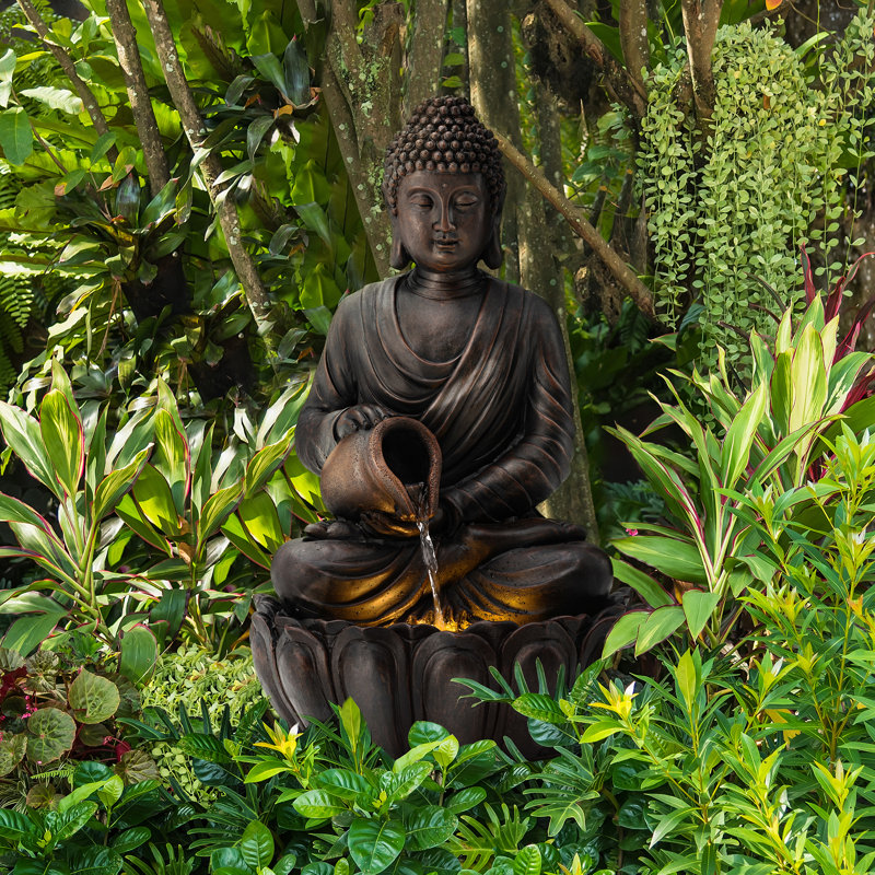 Peirce Outdoor Sculptural Fountain with Lights