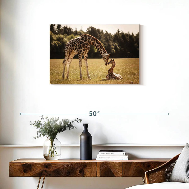 Brampt Loving Giraffes, 20" H x 30" W