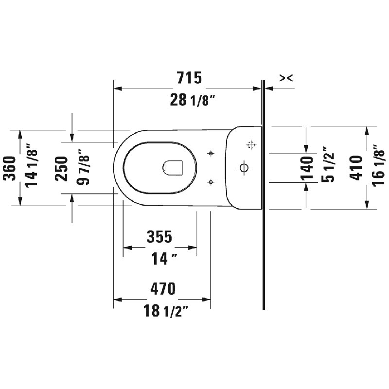 Toilette allongée une pièce Darling New 1,28 GPF (siège non inclus)