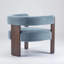 Fauteuil d'appoint rembourré moderne l 29,5 po avec dossier et accoudoirs courbés-1505691878