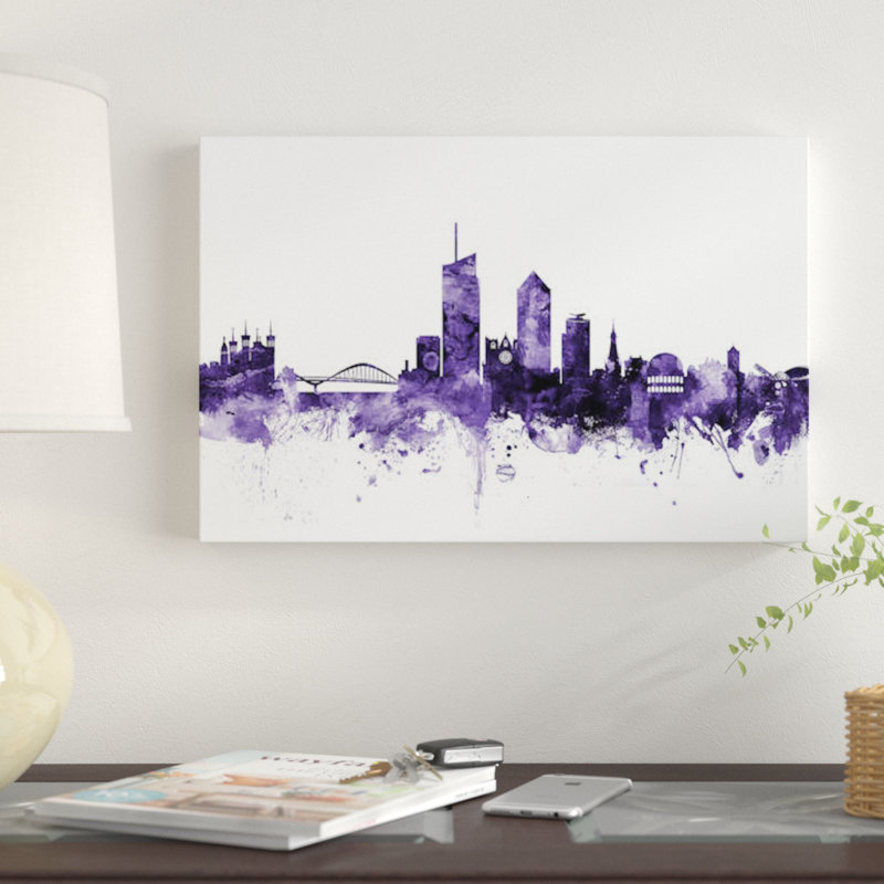 «Lyon, France Skyline» par Michael Tompsett, impression sur toile tendue, H 26 po x l 40 po x P 1,5 po, Toile tendue