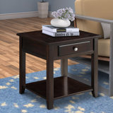 Solid Wood Top End Table