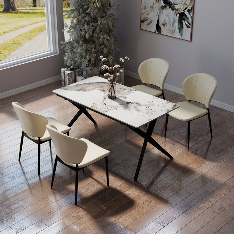 Table de salle à manger Modern, Pandora, H 29,53 po x L 55,12 po x l 31,5 po