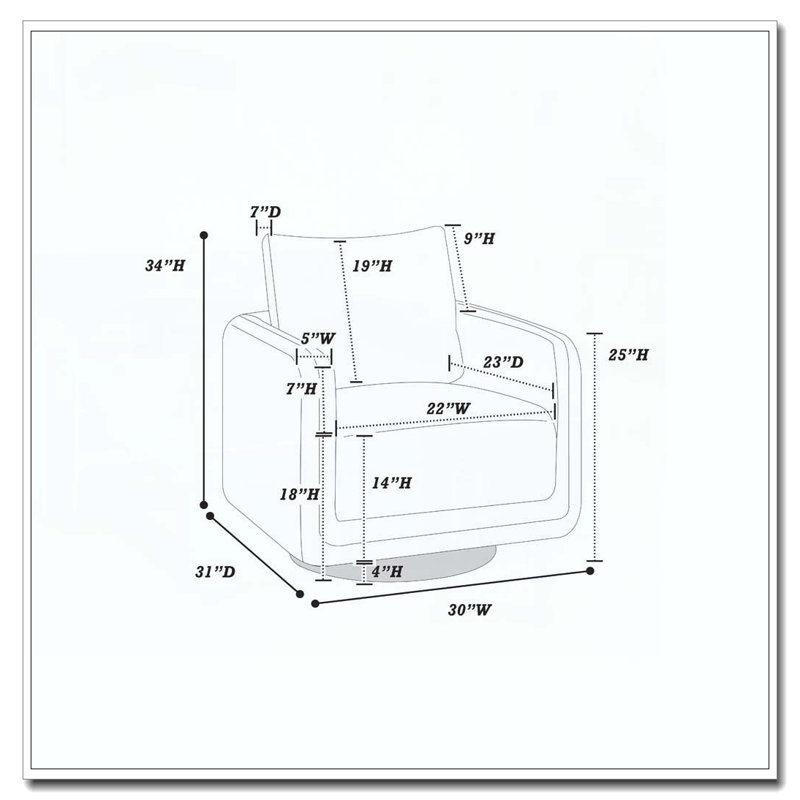 Chaise pivotante à 360 degrés