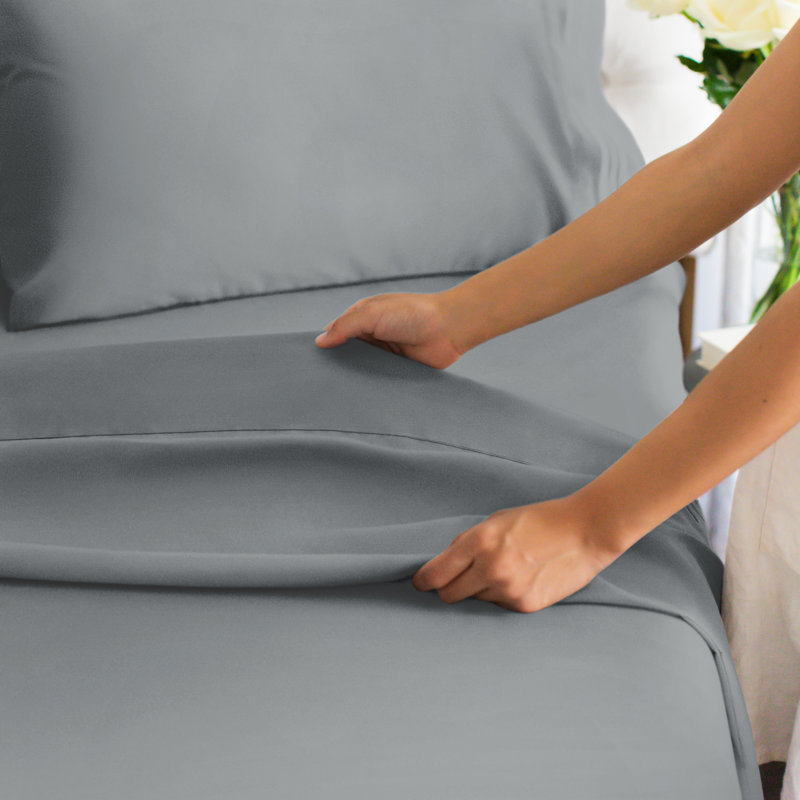 Steel Blue Ultra Soft Microfiber 4-Piece Bed Sheet Set