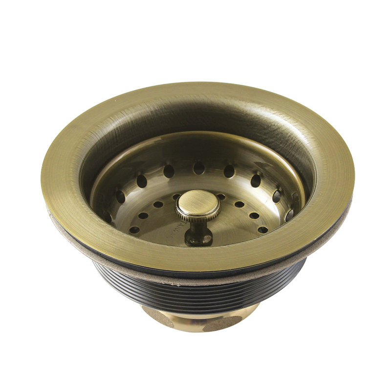 Drain d'évier de cuisine Basket Strainer, Laiton antique