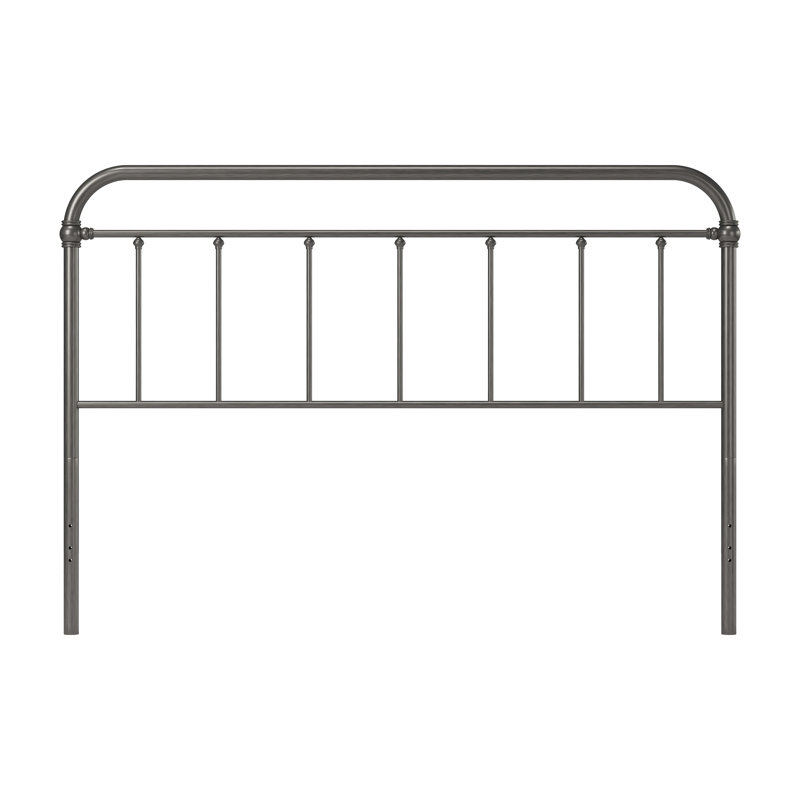 Shumacker Steel Slat Headboard, King, Pewter