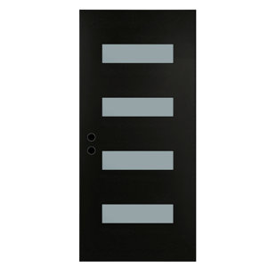 36” x 80” Black Fiberglass Exterior Door Slab – Right-Hand Inswing