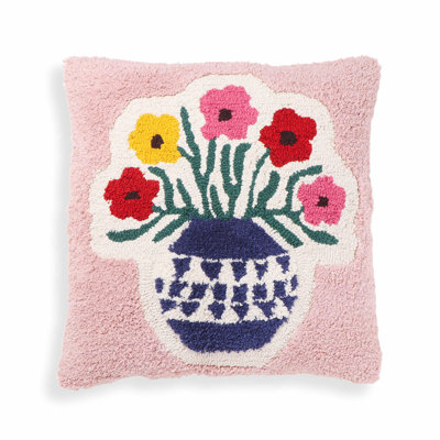 Coussin décoratif en coton touffeté 20 po Blossom