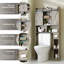 Armoire de rangement au-dessus de la toilette-735509982