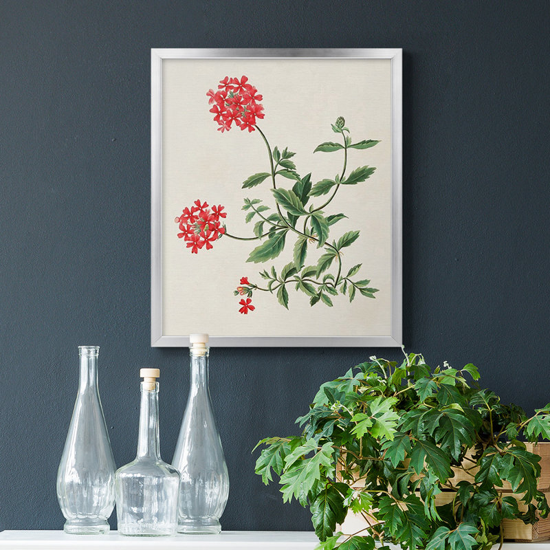 Fleurs des saisons de la saison 11, toile encadrée de qualité supérieure - prête à être accrochée, Argent, H 24 po x l 20 po