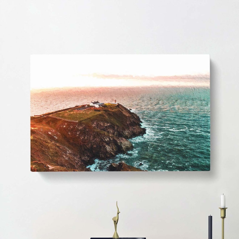 Howth Beacon In Dublin Ireland - Wrapped Canvas Painting, 40cm H x 60cm W x 3cm D