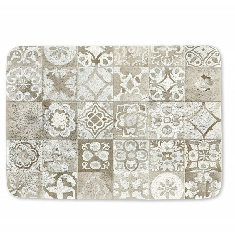 Chuna Microfiber / Microsuede Non-Slip Bath Mat, 17" W x 24" L