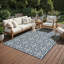 Tapis intérieur / extérieur ivoire / bleu marine Anastasaos-29515355