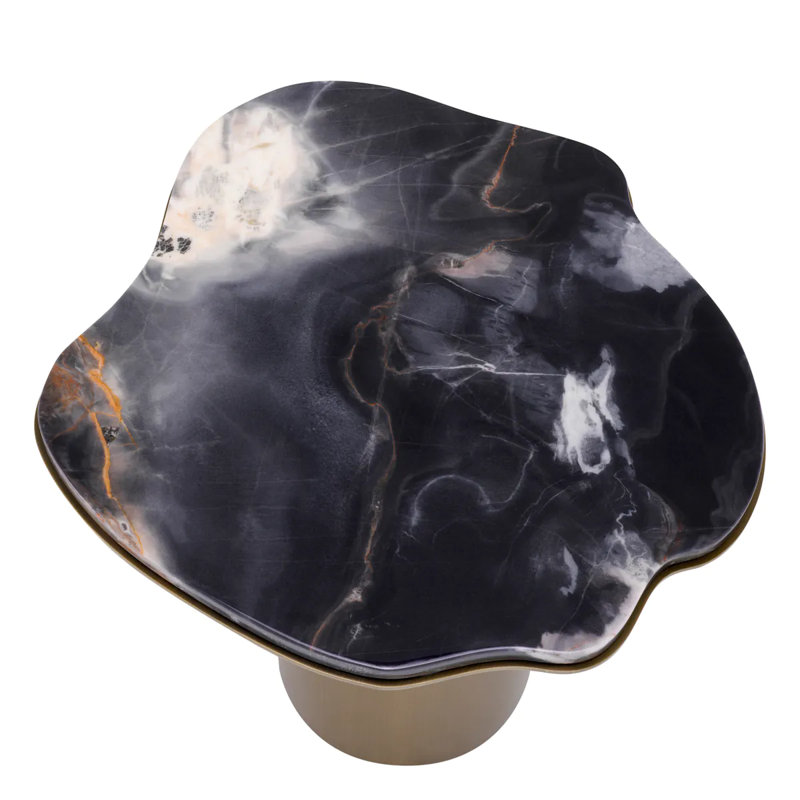 Shapiro Marble End Table, Black