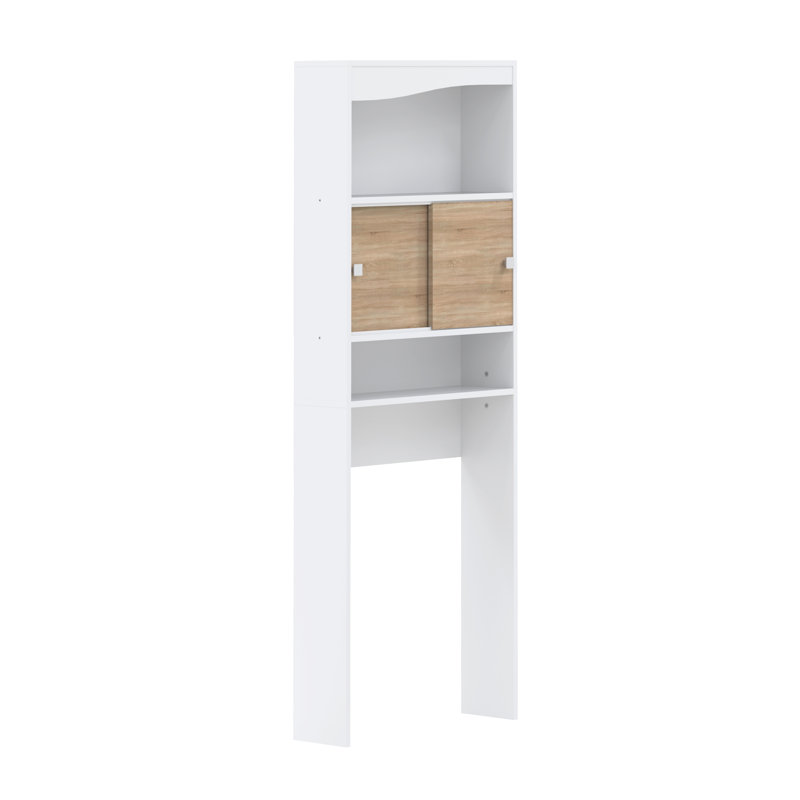 Elzada Over The Toilet Storage, White/Oak