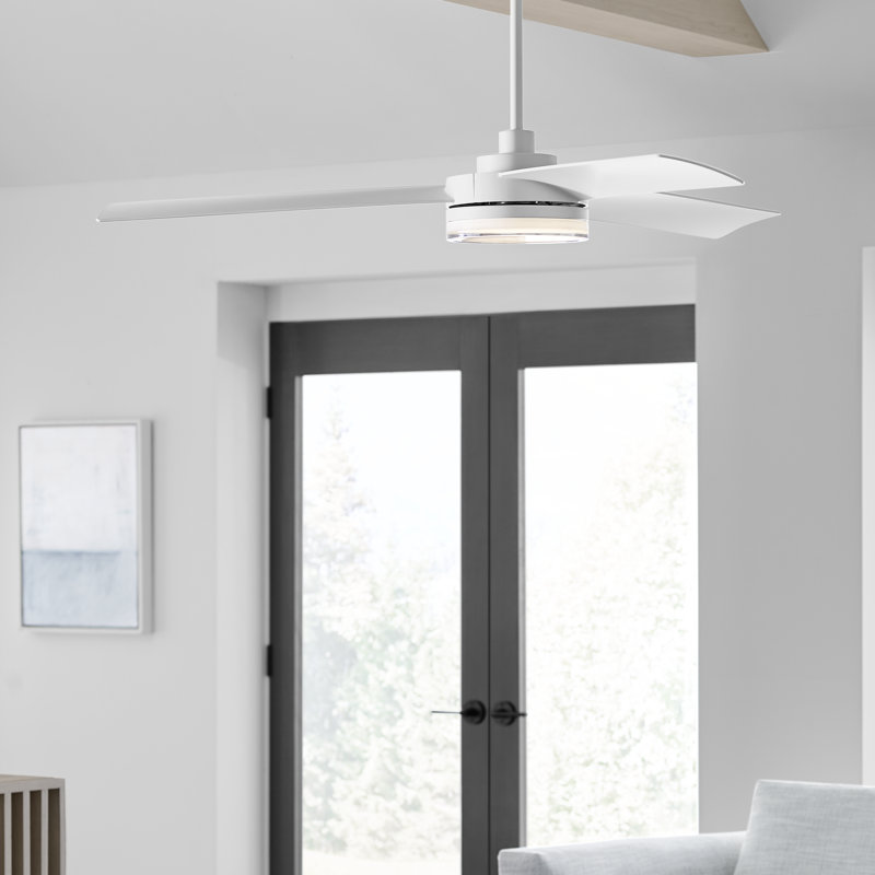 LED Ceiling Fan, Matte White