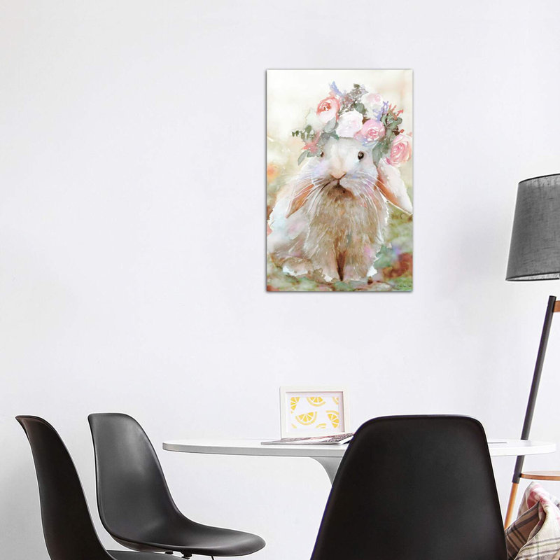 Bunny Sophia - reproduction d'art, H 40 po x l 26 po x P 1,5 po, Toile tendue