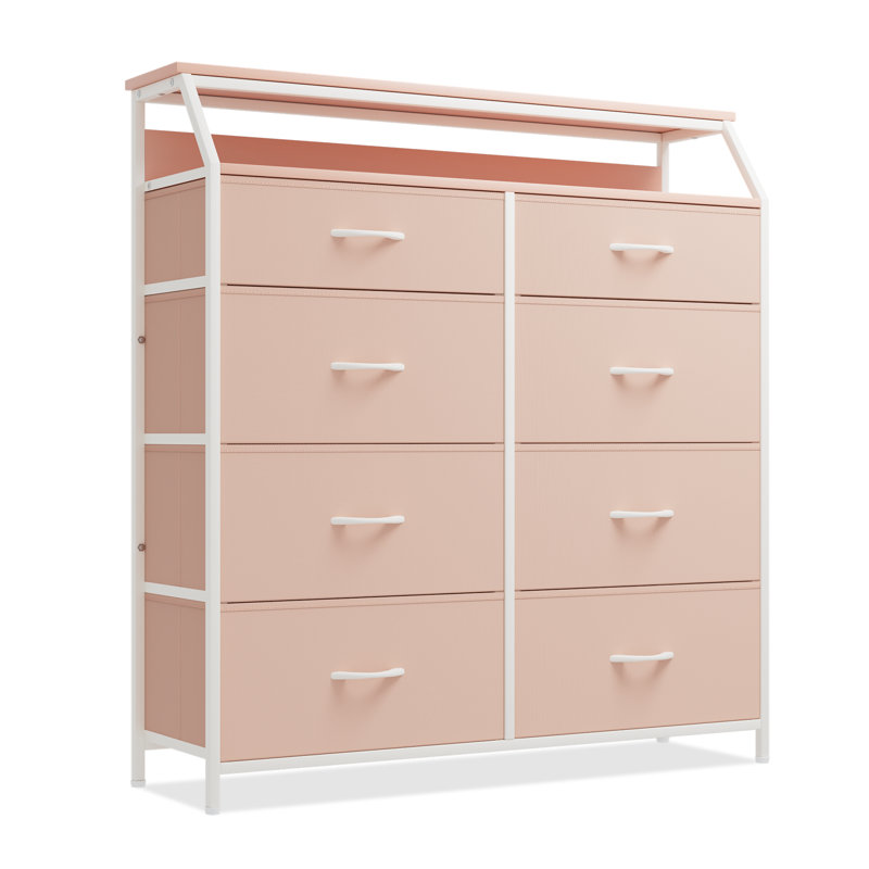 Commode 8 tiroirs Newquist, Rose