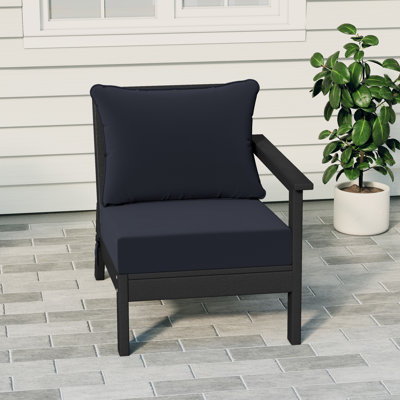Fauteuil à assise profonde avec coussins profonds