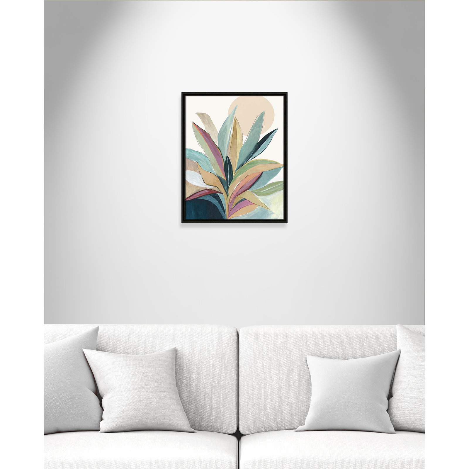 Sherbrooke Sunny Bright Leaves I by Asia Jensen Print, No Mat, 21.5" H x 17.5" W x 2" D, Espresso Floater Framed