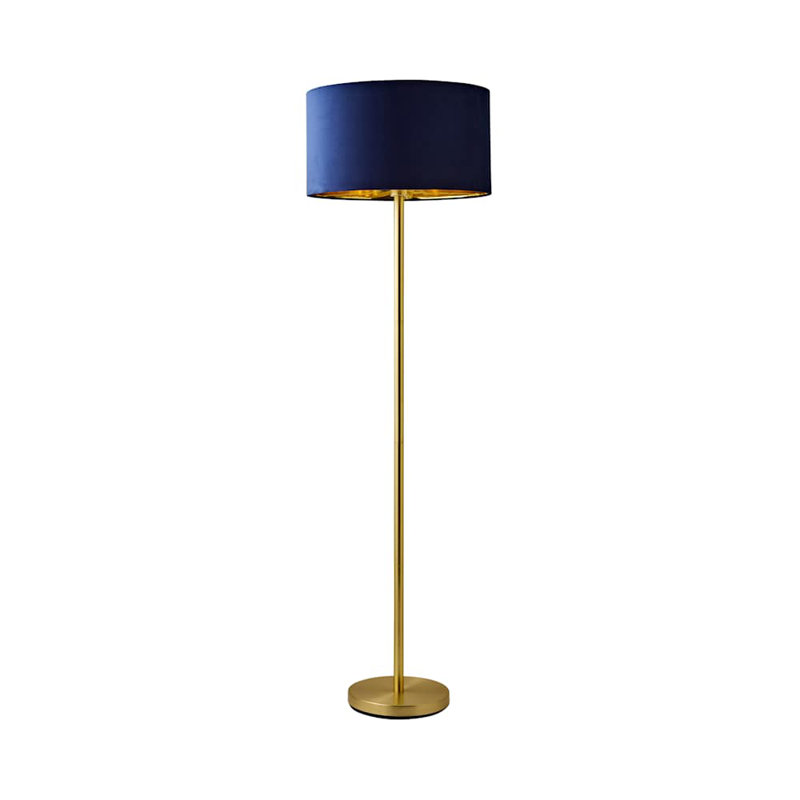 Baillieu 148cm Traditional Floor Lamp, Polished, Blue, No