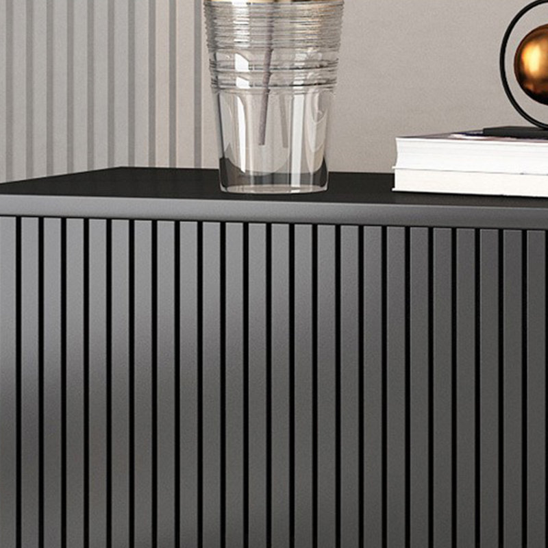 Crédence de rangement moderne 86,6 po, Noir, L 102,36 po x H 16,53 po x P 16,14 po