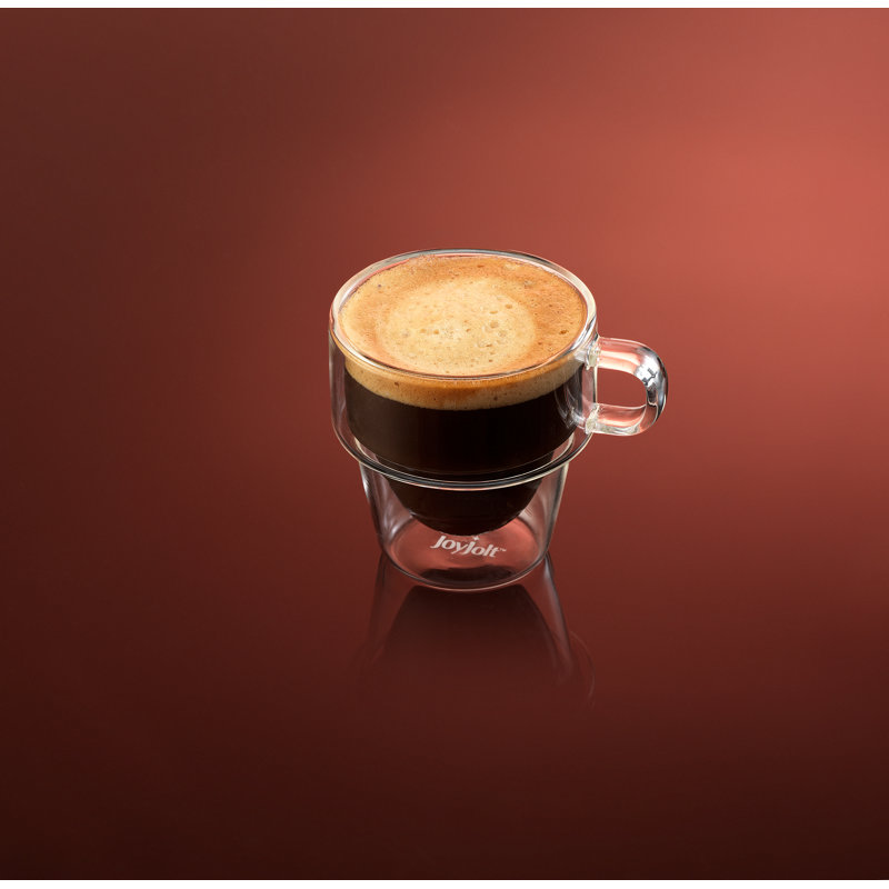 JoyJolt Stoiva Stackable Double Wall Espresso Glasses, 5oz.