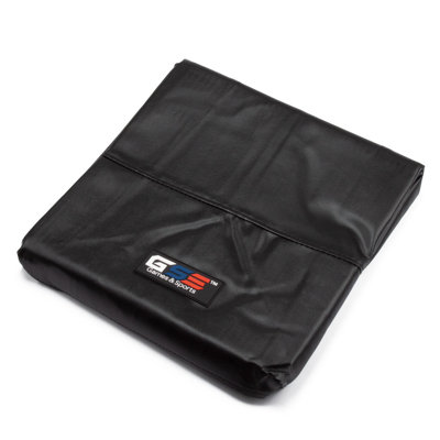 Housse de table de jeu de palets en similicuir 9 pi GSE pour accessoires de table de jeu de galets (noir)