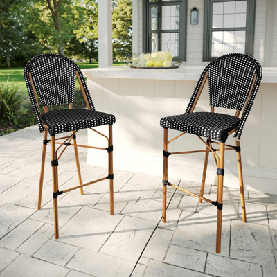 Martha Stewart All-Weather Stackable Patio Bistro Bar Stools