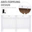 HOMCOM Slatted Radiator Cover Painted Cabinet White-1925144518