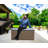 Resin Deck box, Outdoor Storage Container, Large Waterproof Storage Bench-120142122
