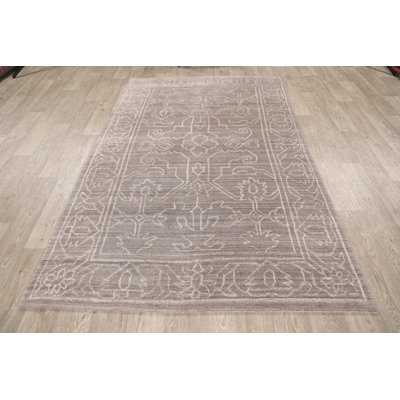 One-of-a-Kind 4'8" X 7'5" New Age Wool Area Rug in Grey