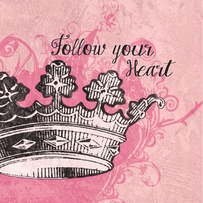 Crown Heart - Wrapped Canvas Painting