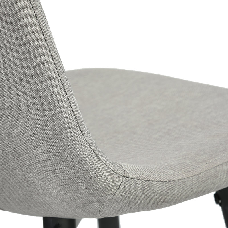 Jakobe Upholstered Counter Stool with Metal Frame, Grey