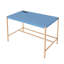 Bureau d'écriture rectangulaire avec port USB, bleu marine et or-682878474