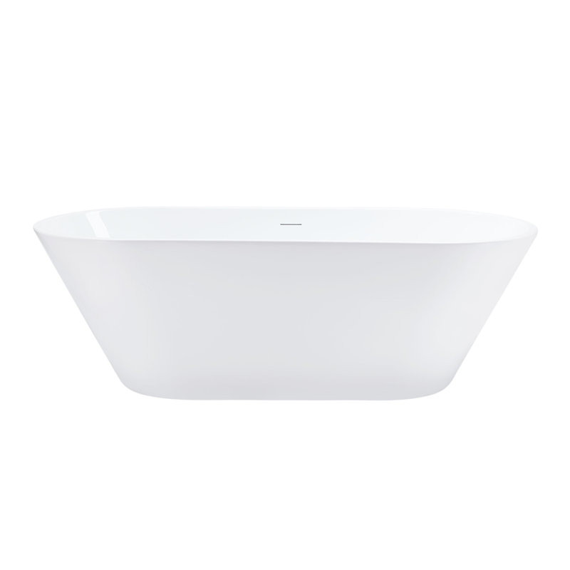 1778mm x 800.1mm Soaking Acrylic Bathtub, Glossy White