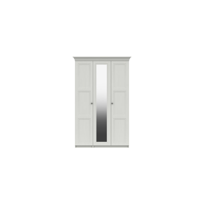 Adnan 3 Door Manufactured Wood Wardrobe, White