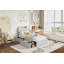 Faux Fur Upholstered Bed Frame with Storage Headboard, 2 Drawers-1447269351-1447269348