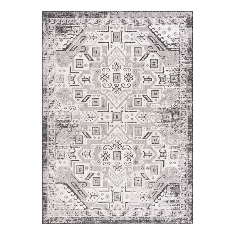 Tapis intérieur / extérieur bleu Alucard Southwestern, Rectangle 7 pi 10 po x 11 pi