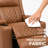 PU Leather Electric Power Lift Heated Massage Recliner Chair with Cup Holders and USB Type C (Brown)-128721376