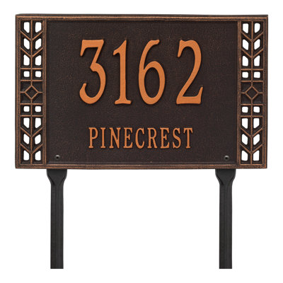 Plaque d'adresse personnalisée à 2 lignes Boston