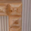 Console de style rustique à relief géométrique 59,06 po - Table d'entrée en bois massif et panneau de fibres à densité moyenne avec détails sculptés en 3D pour le salon / couloir