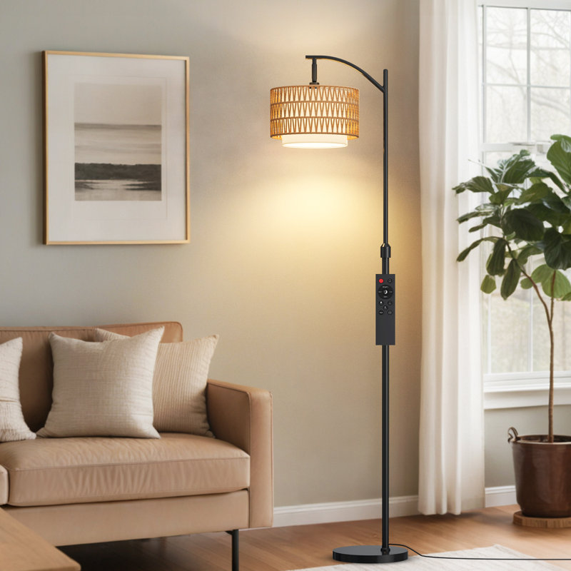 Y-Shaped Bohemian Floor Lamp with Remote & App Control, Smart Dimmable Lighting